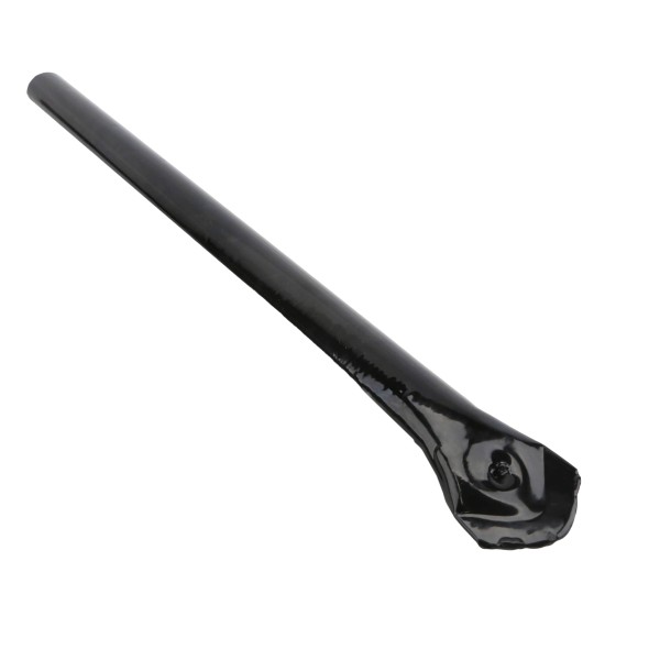 Black Ground Post Sleeve for 1 3/8" OD Pipe (Black Powder Coated Steel)