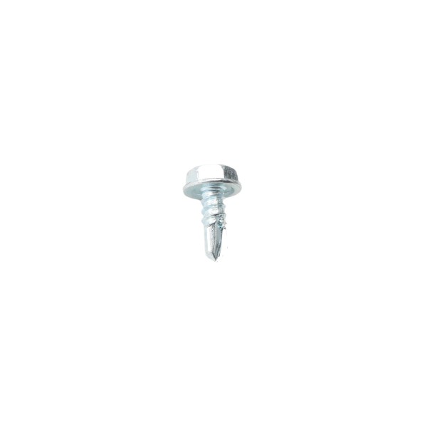 1/2" #10 Hex Zinc Plated Steel Self-Tapping Tek Screw (Washer Head)