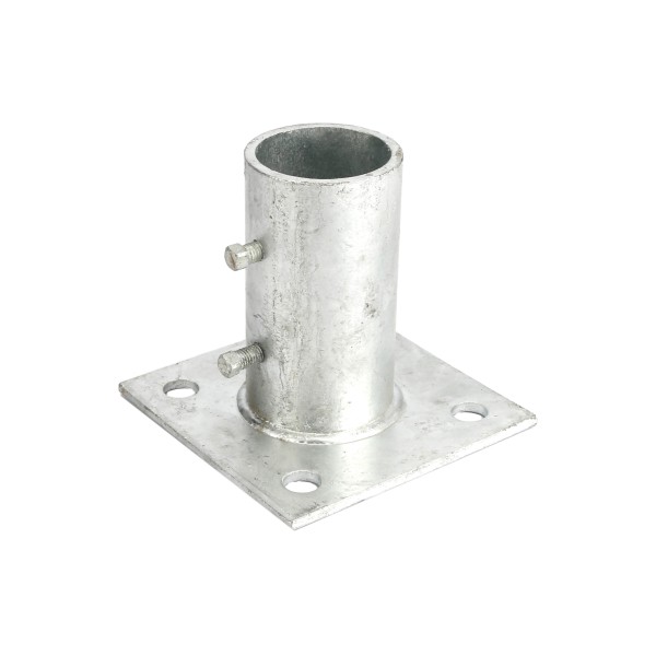 2 1/2" (Fits 2 3/8" OD) Post Floor Flanges - Ground Mount Floor Flange (Pressed Steel) Jiggly Greenhouse®