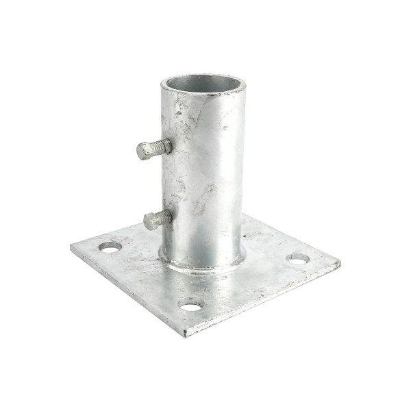 2" (Fits 1 7/8" OD) Post Floor Flanges - Ground Mount Floor Flange (Pressed Steel) Jiggly Greenhouse®