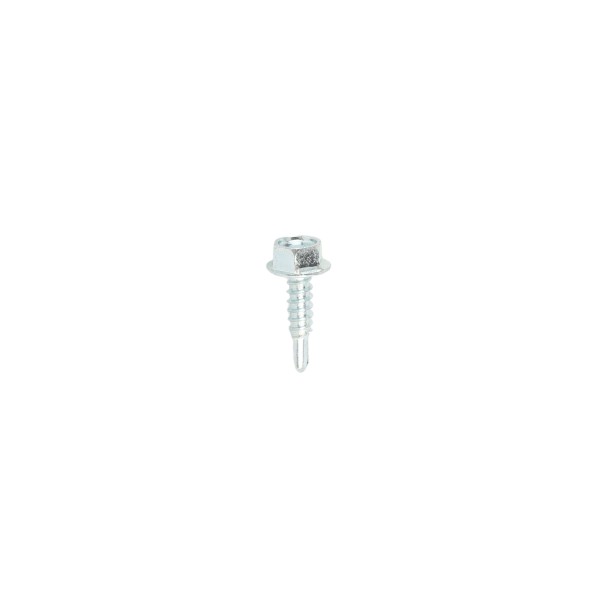 Chain Link 3/4" #10 Hex Zinc Plated Self-Tapping Tek Screws w/ Washer Head