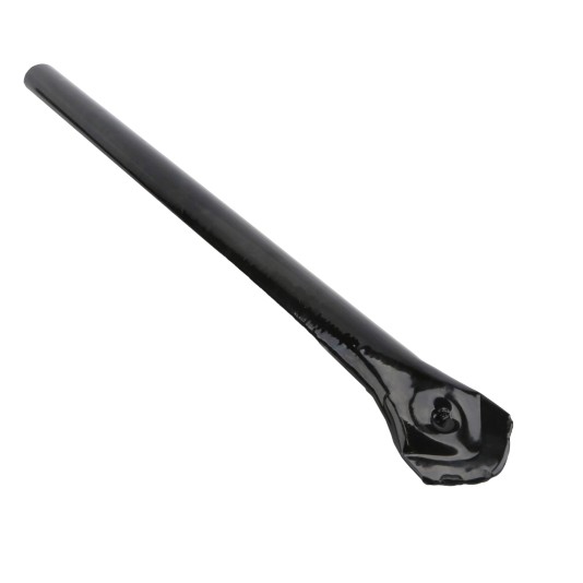 Black Ground Post Sleeve for 1 3/8" OD Pipe (Black Powder Coated Steel)