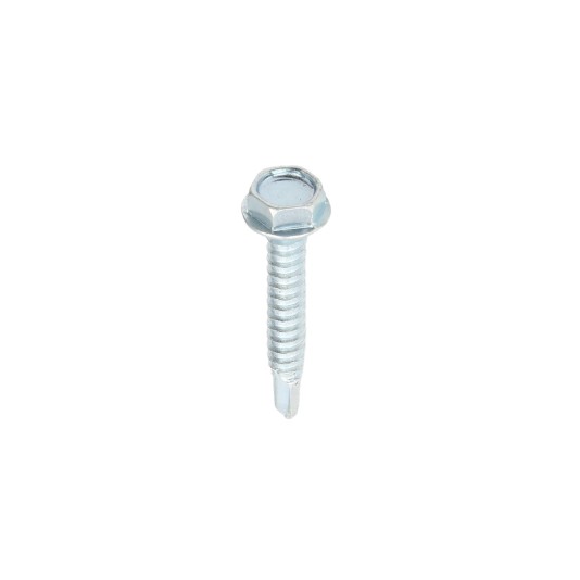 1 1/4" #10 Hex Zinc Plated Steel Self-Tapping Tek Screw (Washer Head)