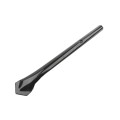 Black Ground Post Sleeve for 1 3/8" OD Pipe (Black Powder Coated Steel)