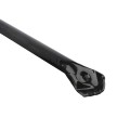 Black Ground Post Sleeve for 1 3/8" OD Pipe (Black Powder Coated Steel)