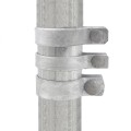 2 1/2" [2 3/8" OD] Brace Band End Connector [12 Gauge] - Rail End Band (Galvanized Steel) Jiggly Greenhouse®