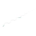 6.5' Long PVC Coated Spring Lock Wire For Attachment of Plastic Poly Film Jiggly Greenhouse®