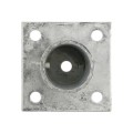 2 1/2" (Fits 2 3/8" OD) Post Floor Flanges - Ground Mount Floor Flange (Pressed Steel) Jiggly Greenhouse®