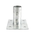 2" (Fits 1 7/8" OD) Post Floor Flanges - Ground Mount Floor Flange (Pressed Steel) Jiggly Greenhouse®