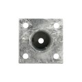 2" (Fits 1 7/8" OD) Post Floor Flanges - Ground Mount Floor Flange (Pressed Steel) Jiggly Greenhouse®