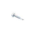Chain Link 1" #12 Hex Zinc Plated Self-Tapping Tek Screws w/ Washer Head (Steel)