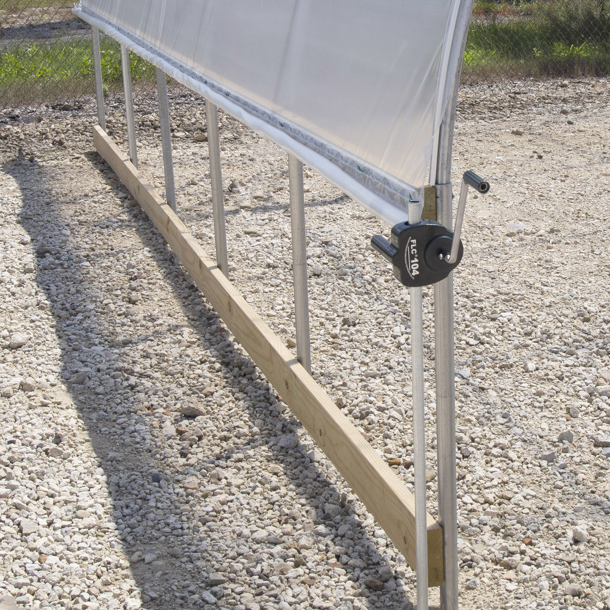 Roll-Up Greenhouse Plastic Installation