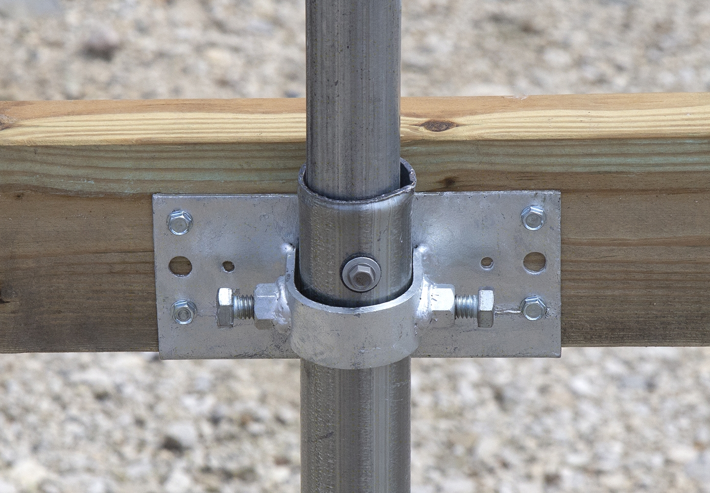 Wooden Fence to Steel Post Line Adapter