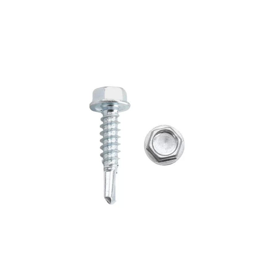 1-1/2 Zinc-Plated Self-Tapping Tek Screws with Washer Head